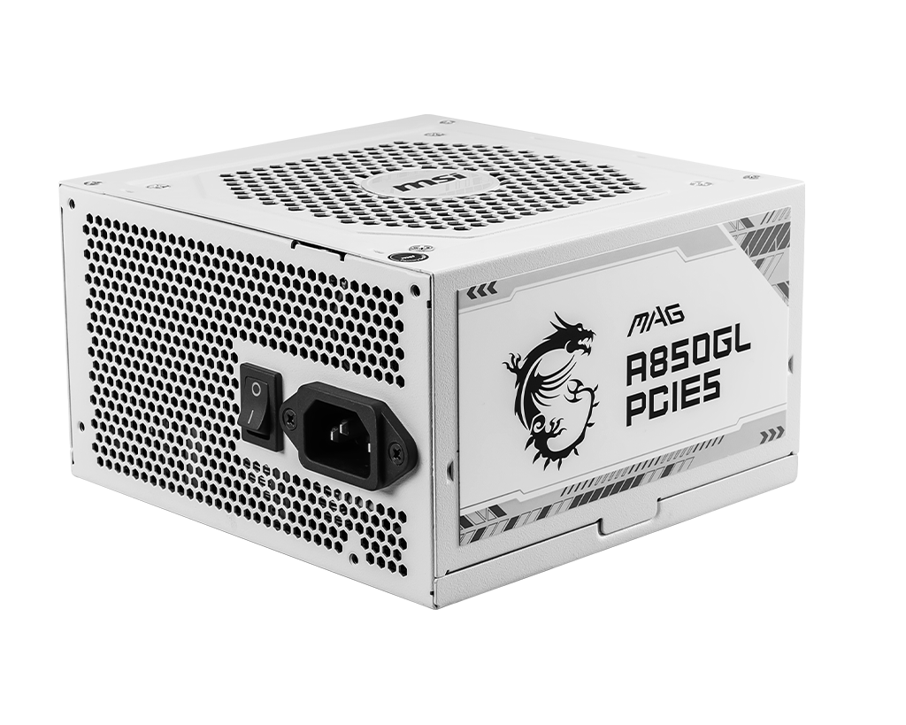 MSI MAG A850GL PCIe 5 White Gold Power Supply Unit