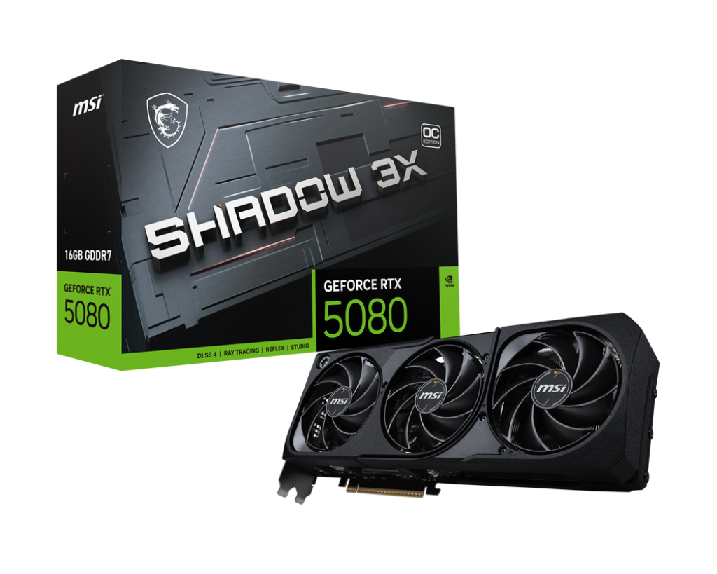 MSI GeForce RTX™ 5080 16GB Shadow 3X OC