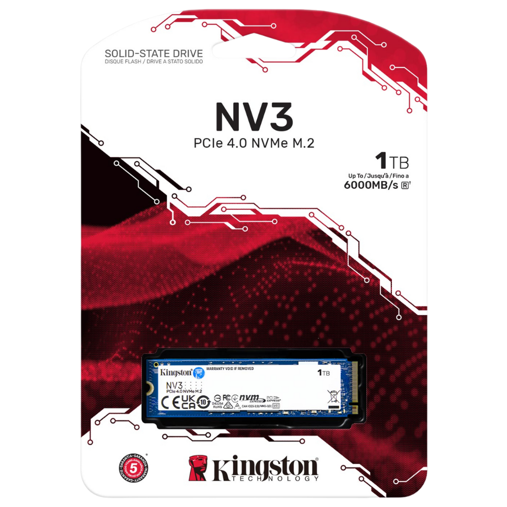 Kingston NV3 1TB PCIe 4.0 M.2 NVMe