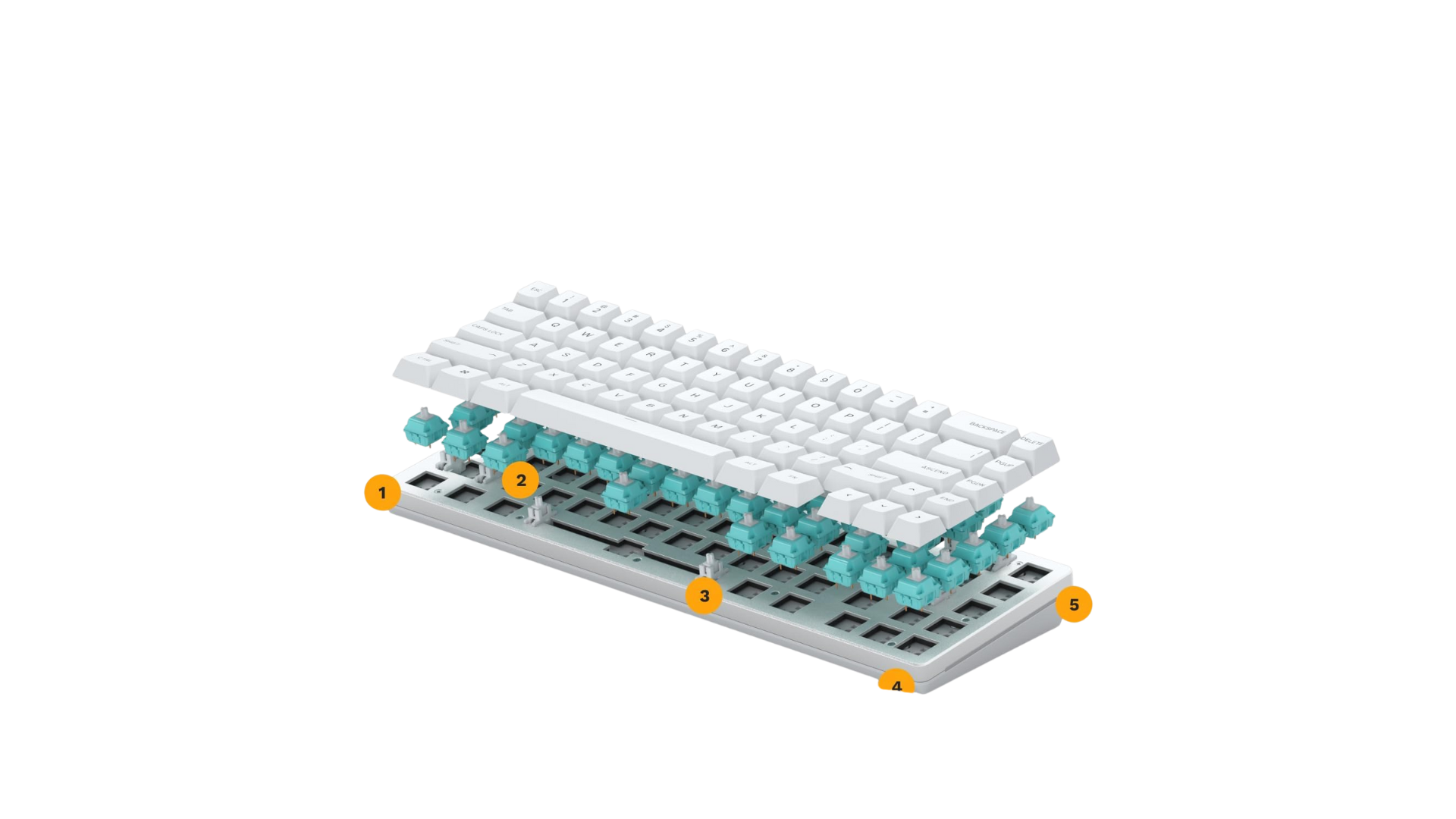 Glorious GMMK2 Compact (65% TKL) - White Keyboard - Image 3